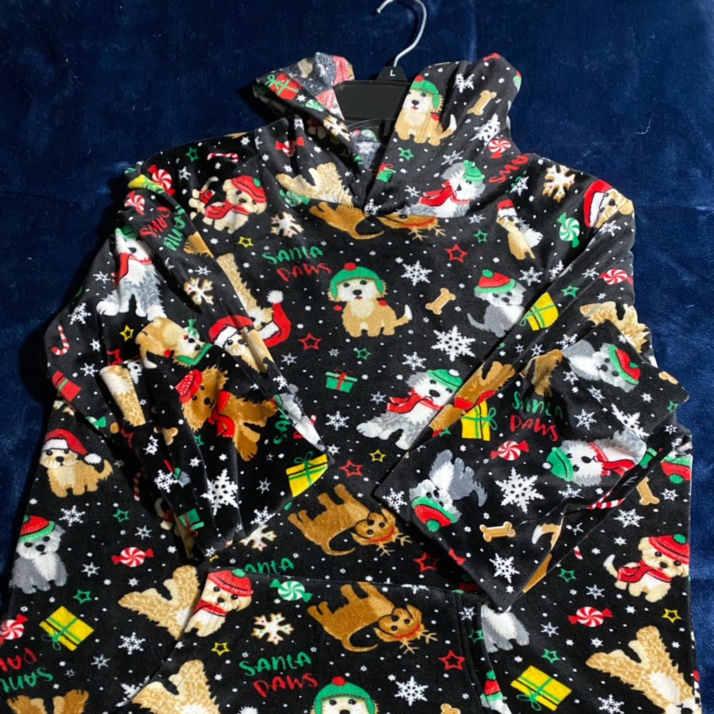 Festive Dog Print Hoodie